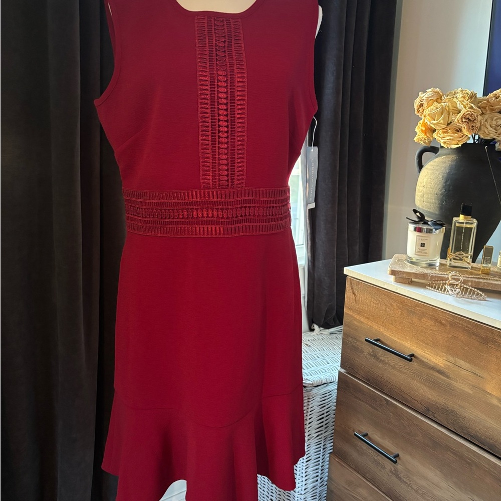 London Times Red Mini Dress - Picture 1 of 6